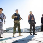 『スーパー戦闘　純烈ジャー』敵役4人揃い